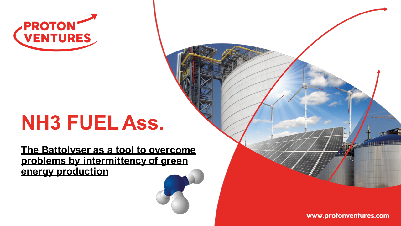 The Battolyser as a tool to overcome production problems by the intermittancy of green energy