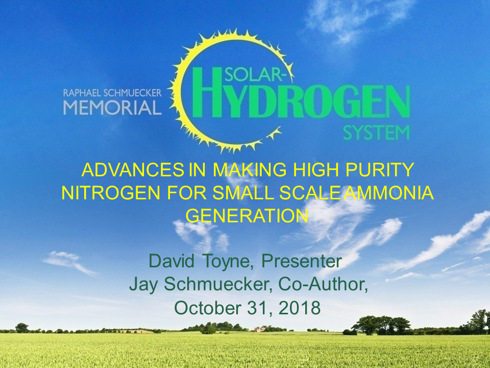 Advances in Making High Purity Nitrogen for Small Scale Ammonia Generation
