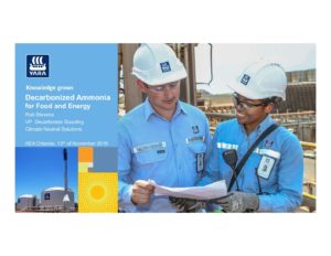 Decarbonized Ammonia for Food and Energy