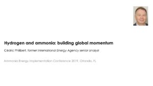 Keynote Speech: Hydrogen and Ammonia: Building Global Momentum