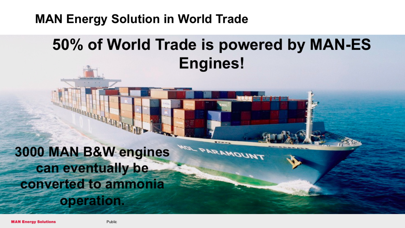 MAN Energy Solutions: an ammonia engine for the maritime sector