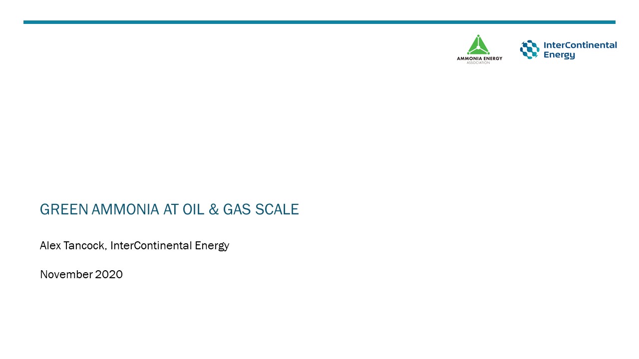 Green Ammonia at Oil and Gas Scale