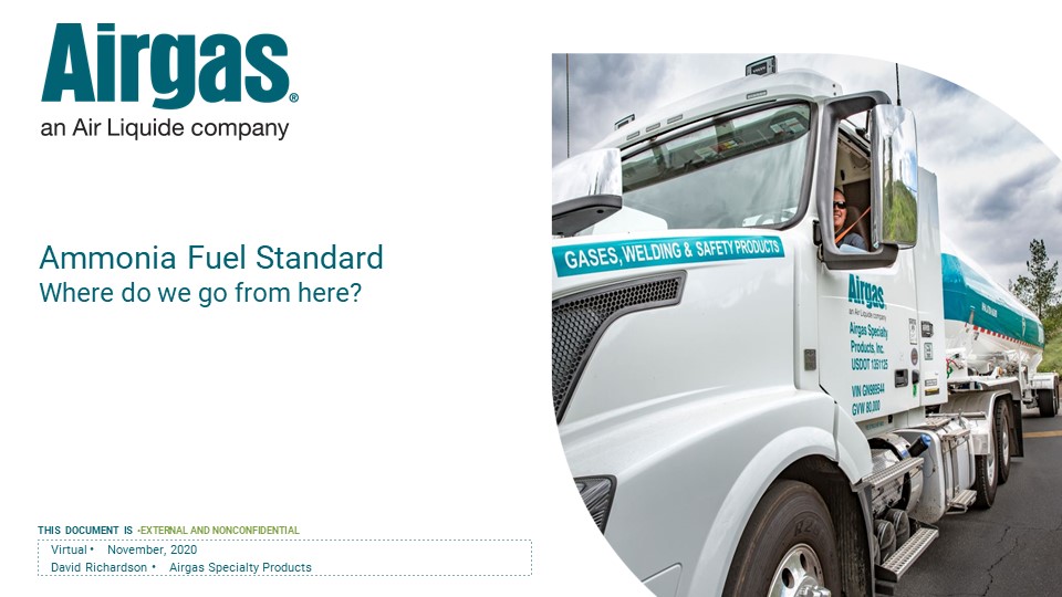 Ammonia Fuel Standard, where do we go from here?