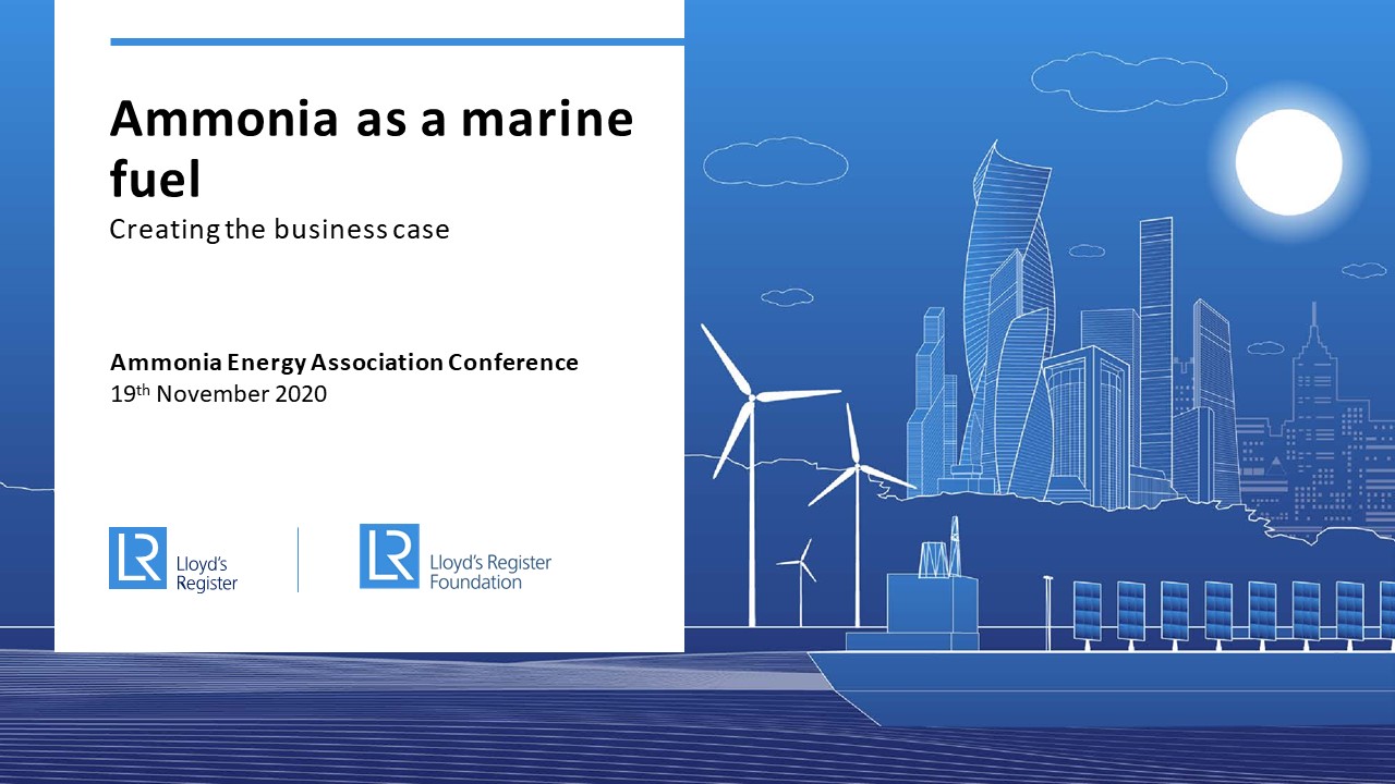 Ammonia as a fuel – building the business case
