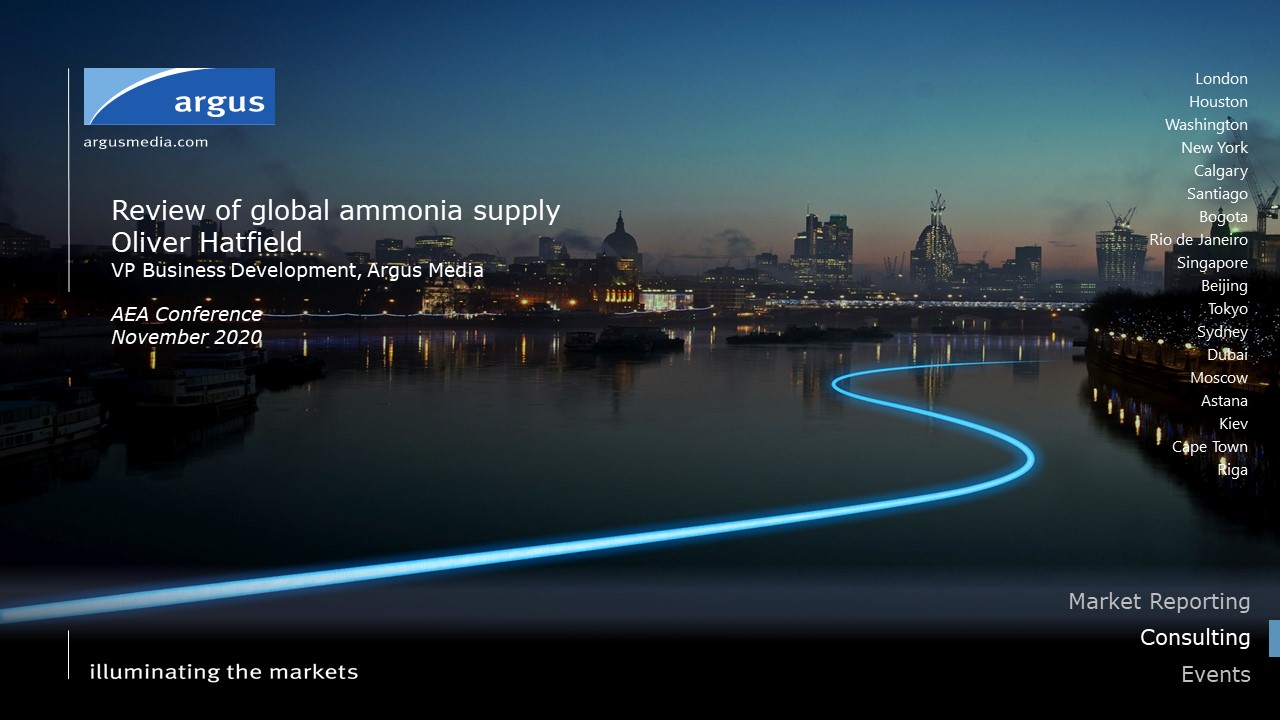 A review of global ammonia supply