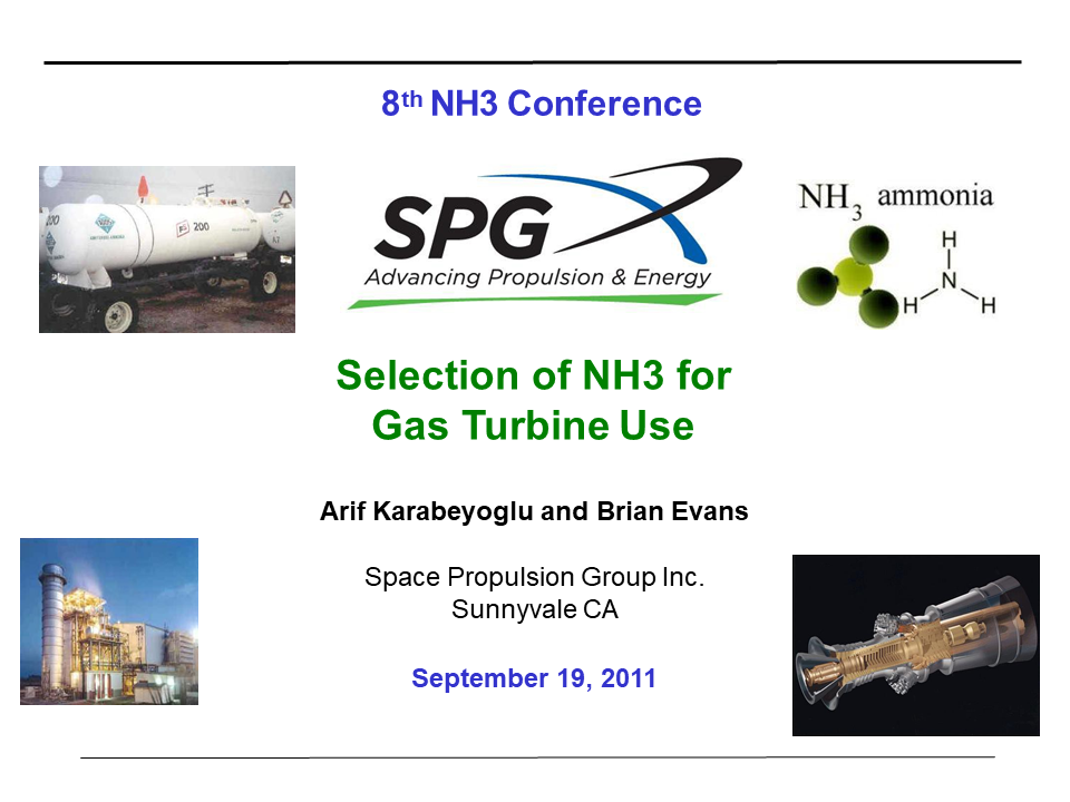 Selection of NH3 for Combustion Turbine Use