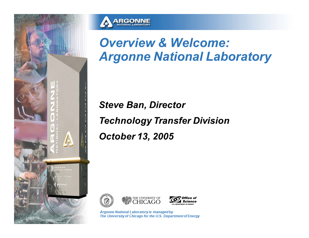 Overview & Welcome to 2005 Conference