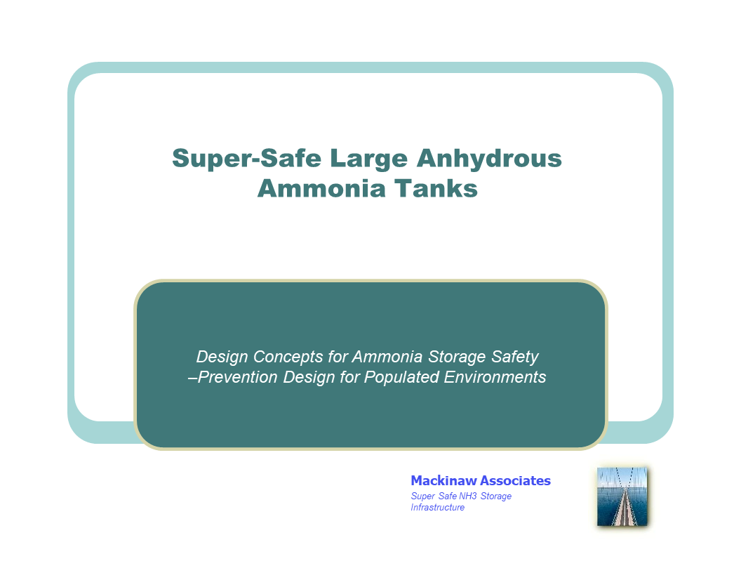 Super-Safing NH3 Storage