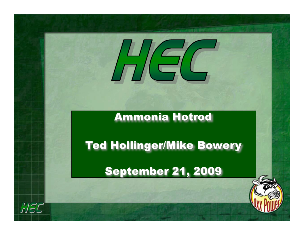 NH3 ICE Hot Rod Demo