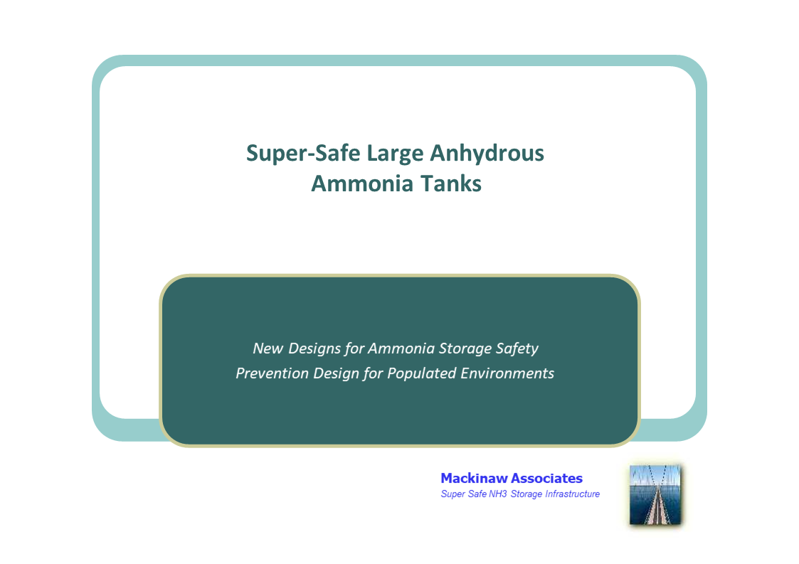 Super-Safe NH3 storage