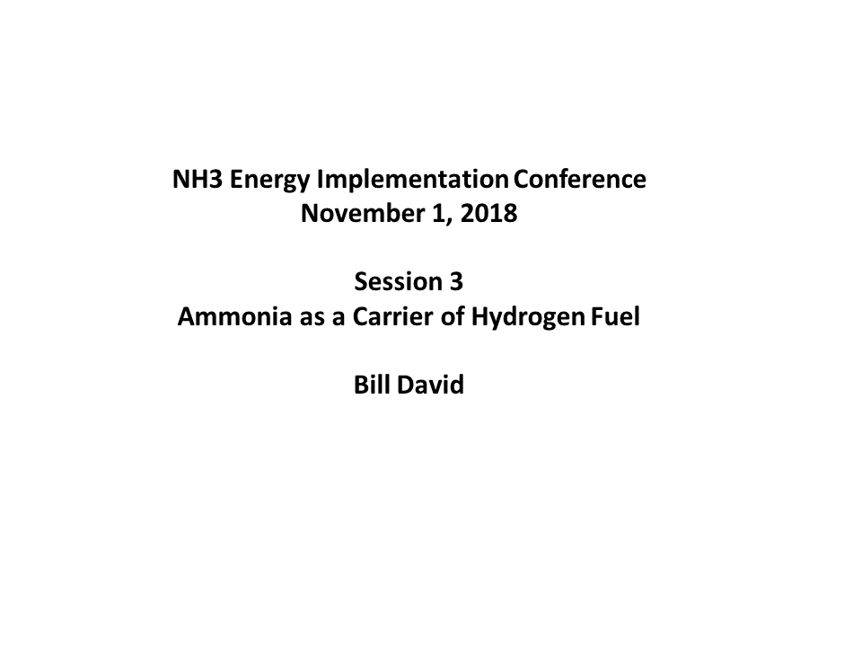 Ammonia as a Carrier of Hydrogen Fuel