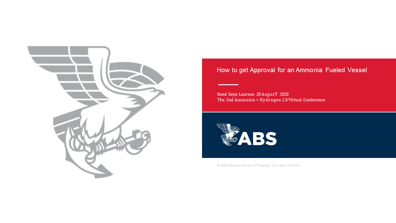 How to get approval of an ammonia fuelled vessel