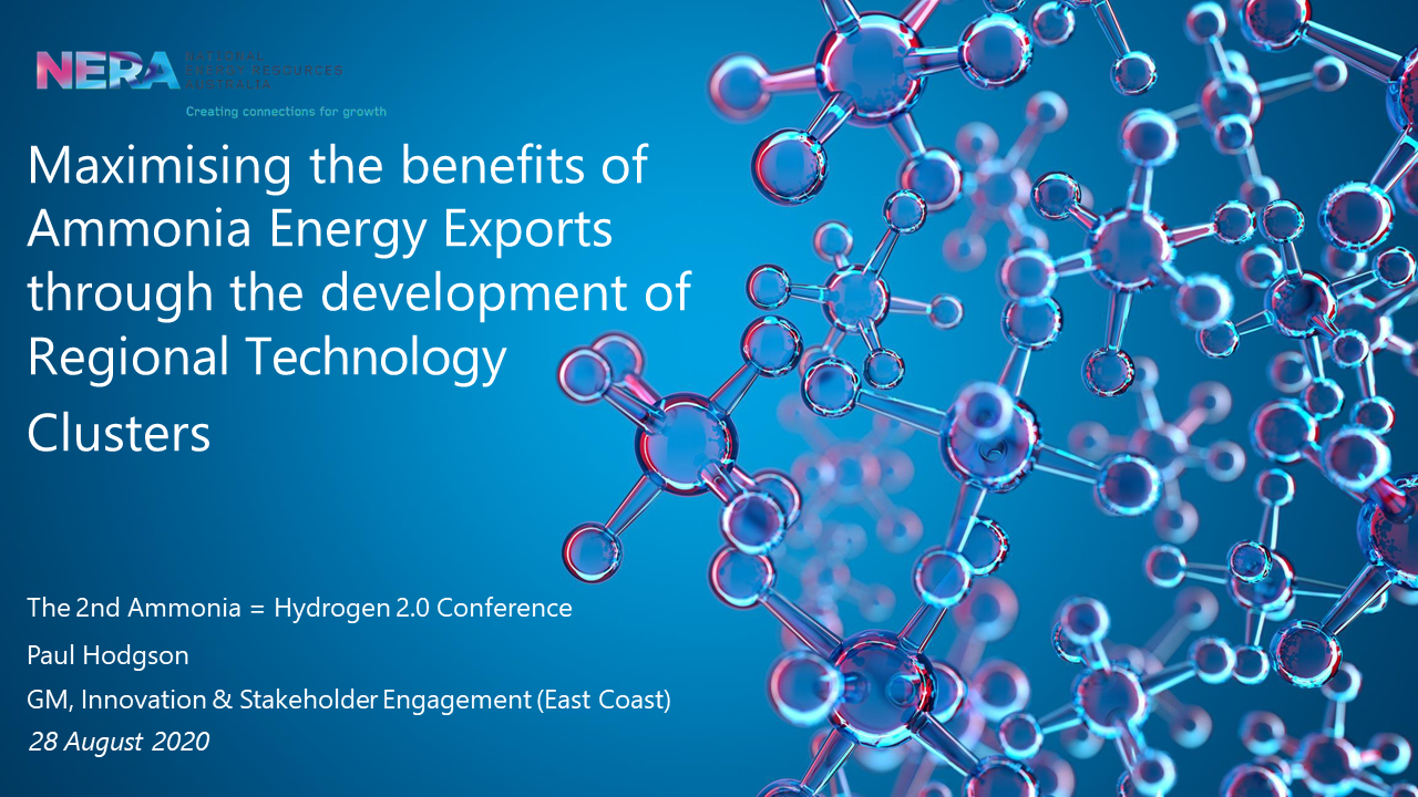 Maximising the Benefits of Ammonia Energy Exports through the development of Regional Technology Clusters