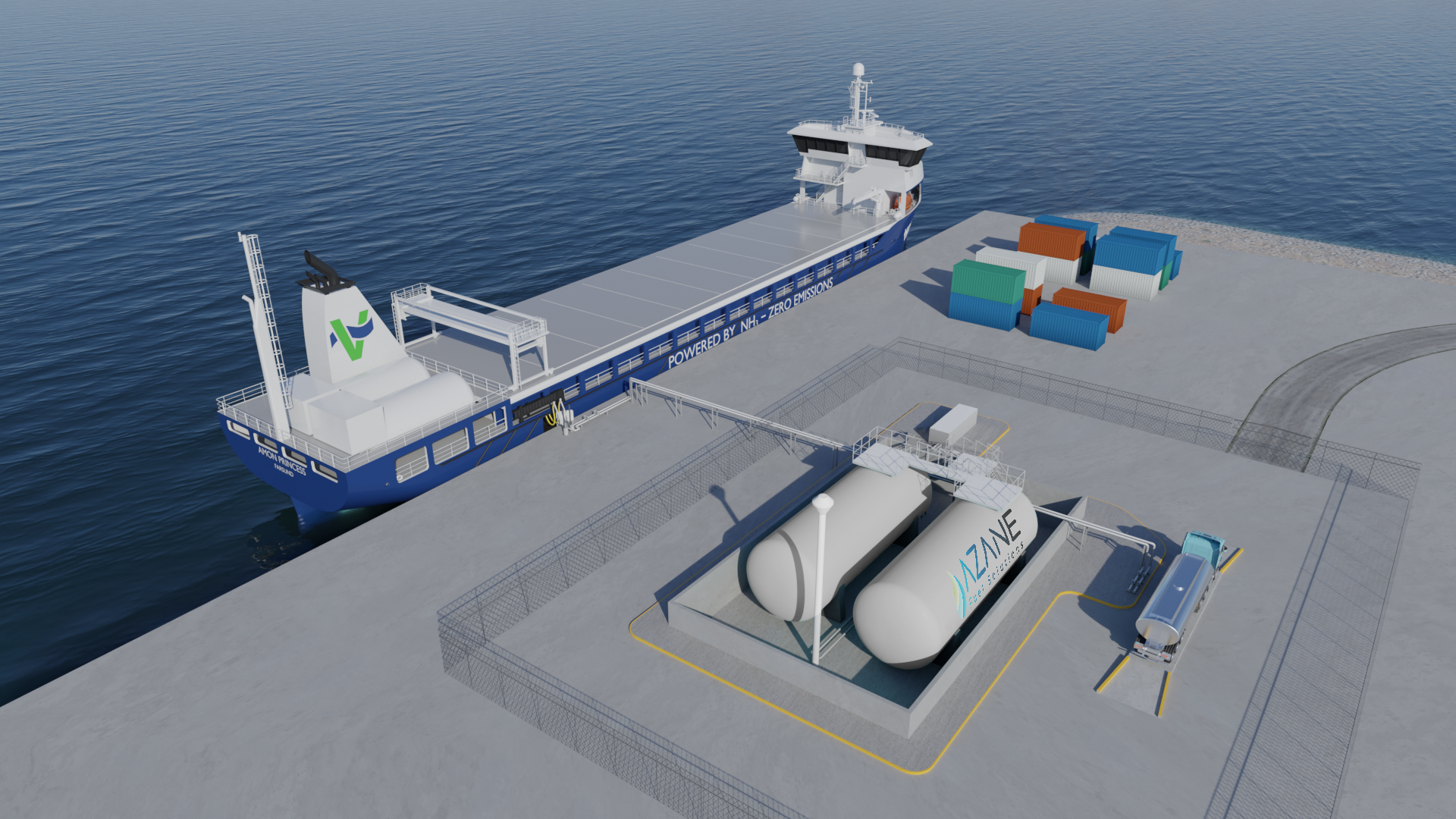 Flexible ammonia fuel bunkering terminals under development