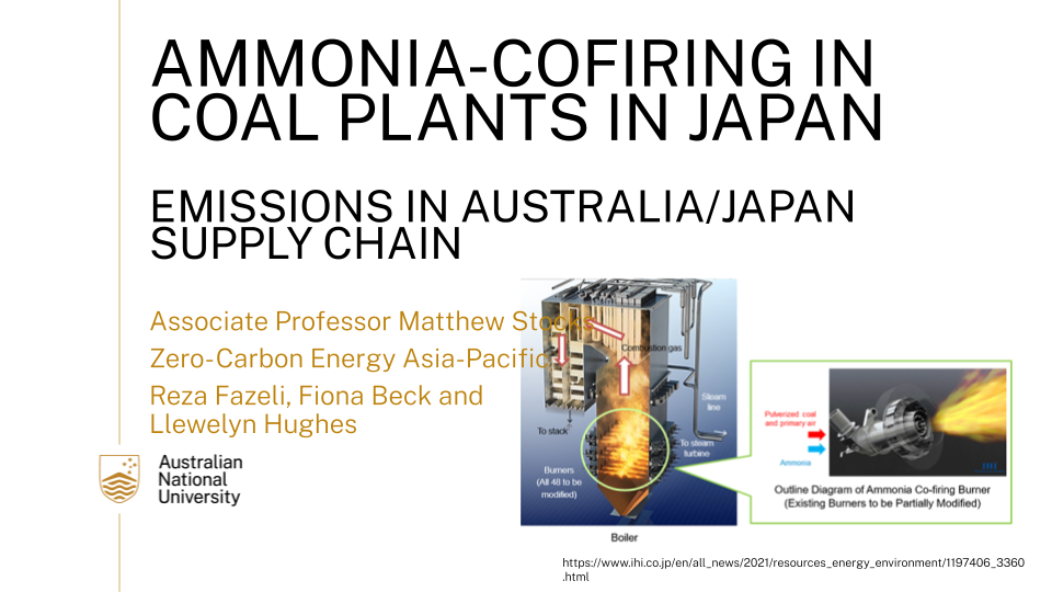 Ammonia co-firing in coal plants in Japan: emissions in Australia/Japan supply chain