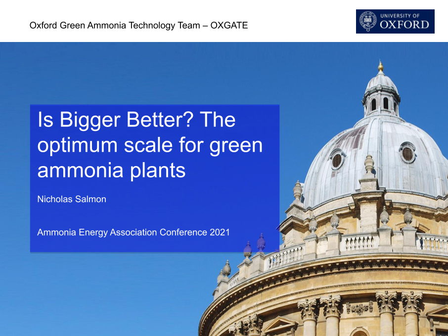 Impact of scale on levelized cost of green ammonia for international energy transport