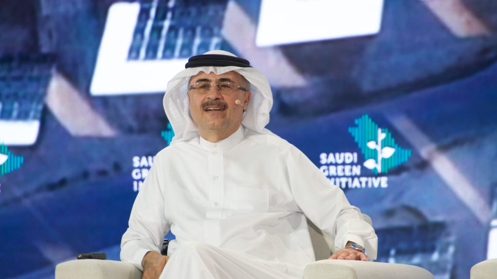 Aramco CEO Amin H. Nasser announces his organisation's new net-zero goals.