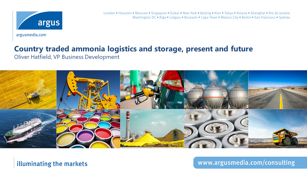 Country traded ammonia logistics and storage, present and future