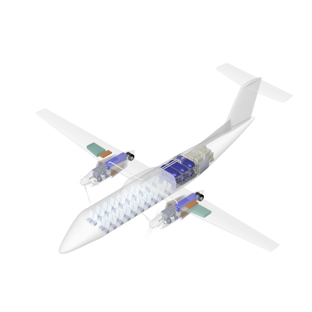 Universal Hydrogen's first goal is a conversion kit for the De Havilland Canada Dash-8 aircraft (pictured), allowing it to fly on hydrogen fuel.