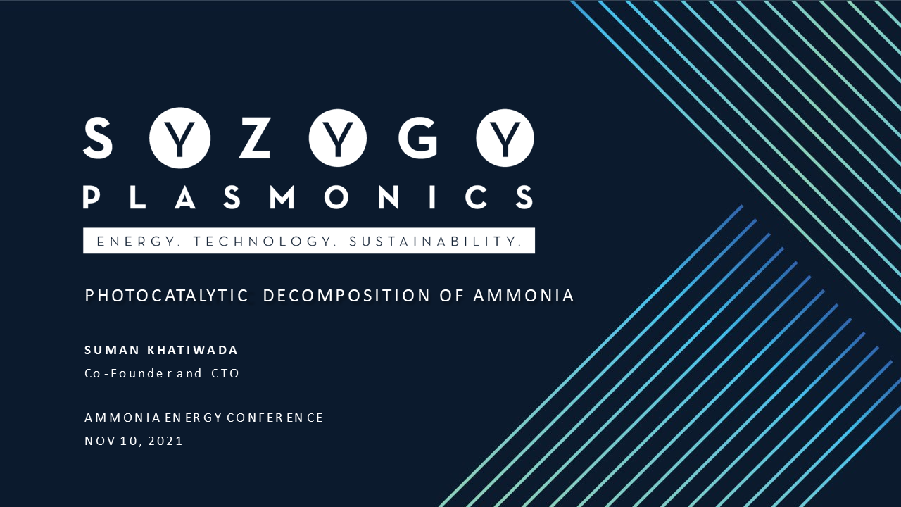 Photocatalytic Decomposition of Ammonia