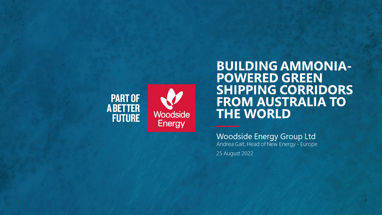 Building ammonia-powered green shipping corridors