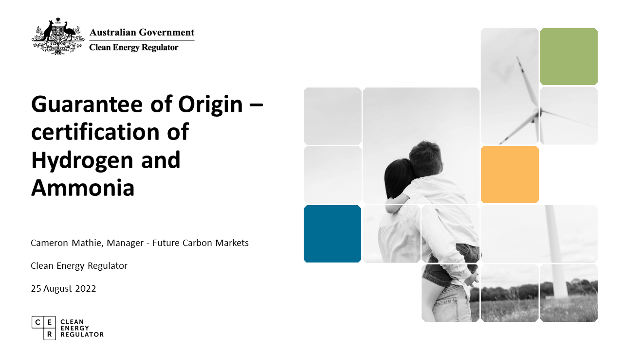 Guarantee of Origin – certification of Hydrogen and Ammonia