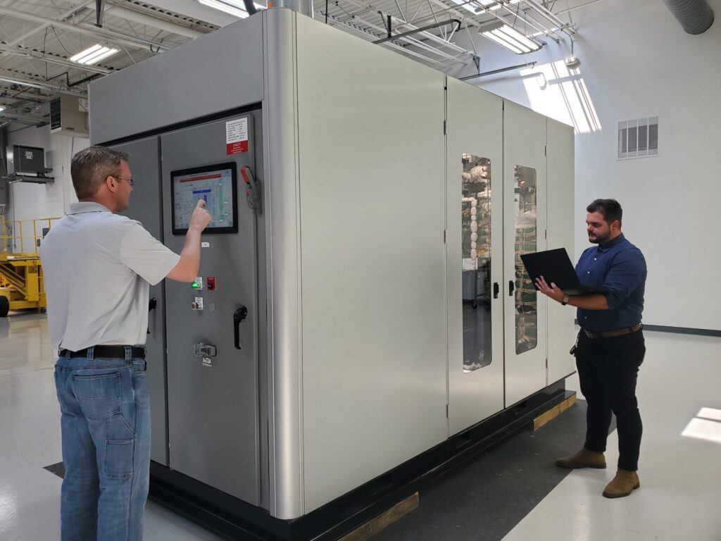 A demonstration unit of AmmPower’s Independent Ammonia Making Machine™ (IAMM™). Source: AmmPower Corportaion.