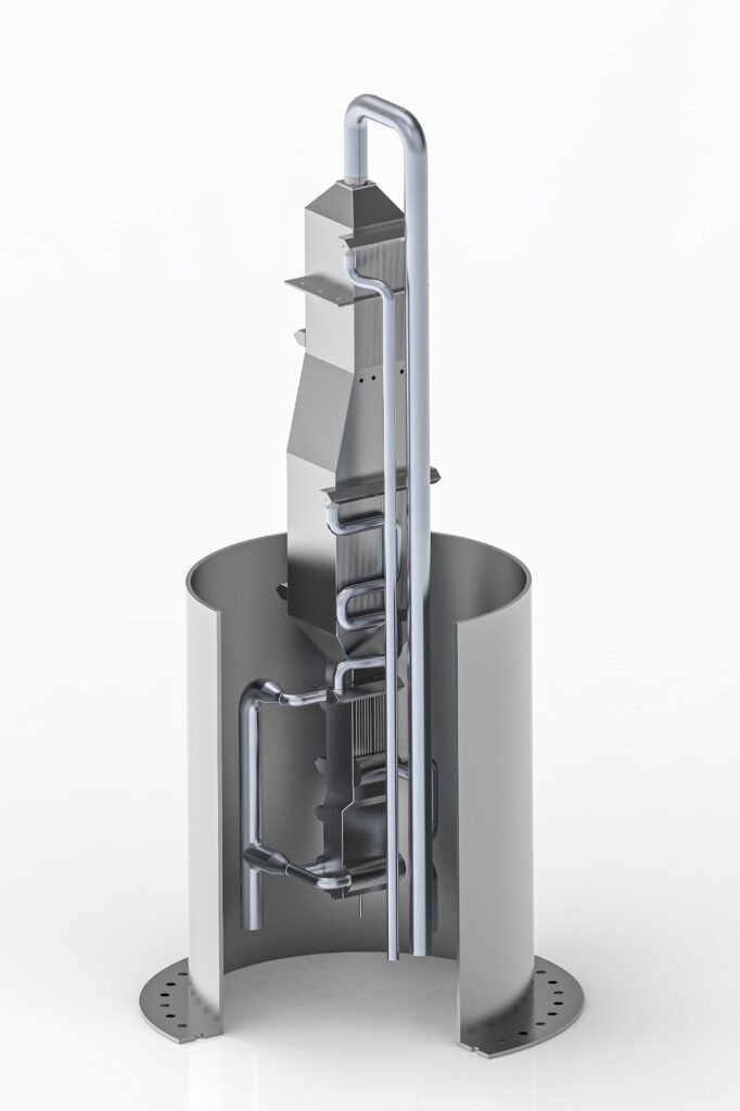 Graphic visualisation of the AMMONPAKTOR reactor prototype. Source: Fraunhofer IMM.