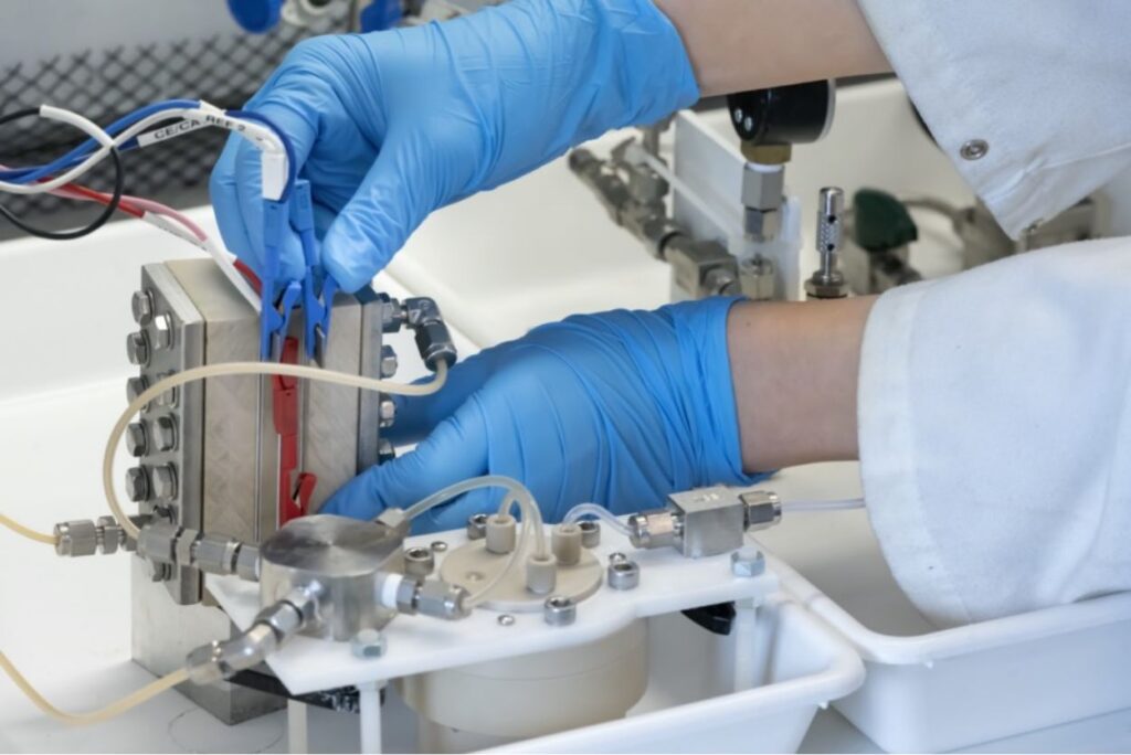 The MacFarlane-Simonov Ammonia Cell, which is the basis of Jupiter Ionic’s under-development ammonia production system. Source: Jupiter Ionics.