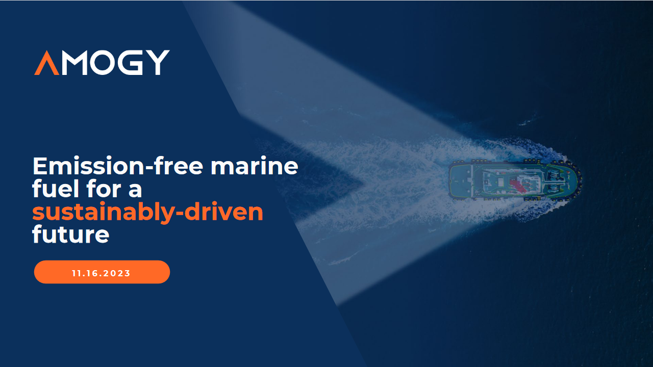 Emission-free marine fuel for a sustainably-driven future