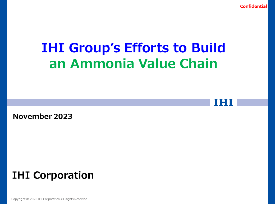 From Japan to North America, Striving for a Low Carbon Future through Advances in Ammonia Production