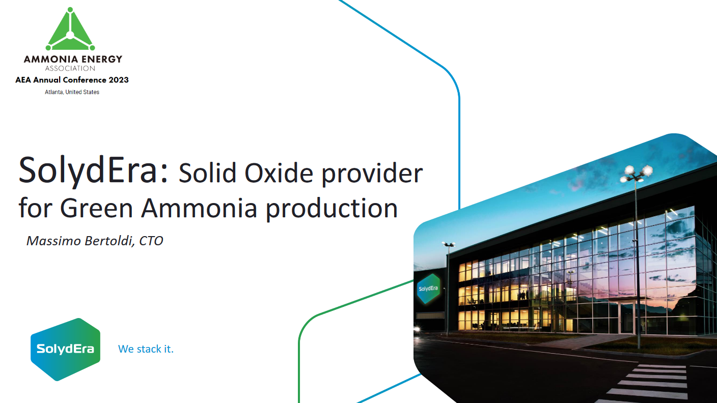 SolydEra: Solid Oxide provider for Green Ammonia production
