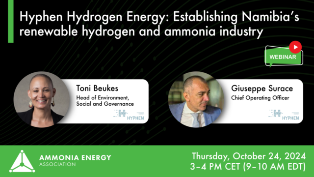 Hyphen Hydrogen Energy: Establishing Namibia’s renewable hydrogen and ammonia industry