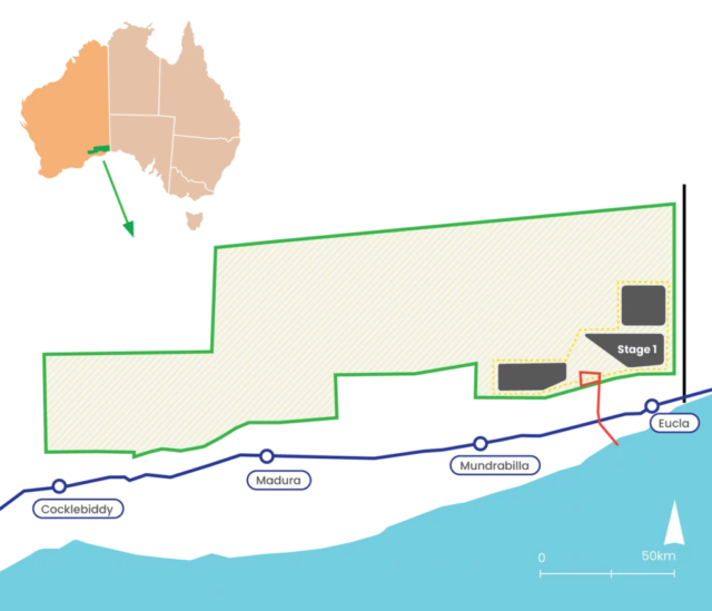 Location map of the Western Green Energy Hub.